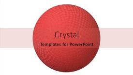  Presentation with dodgeball - PPT theme with classic-dodgeball-isolated-on-white background and a red colored foreground