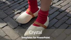  Presentation with mercedes classic - PPT layouts consisting of classic dutch wooden shoes worn background and a gray colored foreground