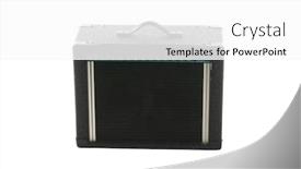  Presentation with electric guitar - Beautiful presentation featuring classic electric guitar amplifier backdrop and a white colored foreground