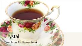  Presentation with purple and gold floral - Amazing presentation having classic gold-rimmed floral china backdrop and a lemonade colored foreground