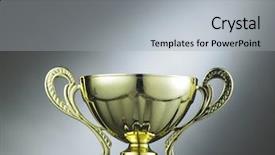  Presentation with golden light - Presentation featuring classic golden trophy background and a light gray colored foreground
