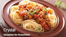  Presentation with spaghetti - Presentation design consisting of  background and a  colored foreground
