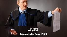  Presentation with attorney - PPT layouts having classic gown talking in court background and a wine colored foreground