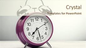  Presentation with green morning - Presentation theme consisting of classic green alarm clock morning background and a cream colored foreground