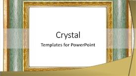  Presentation with frame border - Presentation theme with borderline - classic green frame with gilded background and a white colored foreground