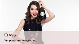  Presentation with retro - Cool new PPT theme with classic happy birthday - beautiful smiling curly retro styled backdrop and a lemonade colored foreground