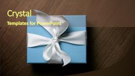  Presentation with box - Slide set with classic happy birthday - luxury box tied background and a  colored foreground