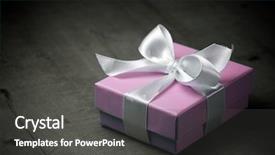  Presentation with luxury - Amazing slide set having classic happy birthday - luxury box tied backdrop and a  colored foreground