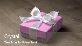  Presentation with blue and white tie dye swirl - PPT theme enhanced with classic happy birthday - luxury box tied background and a  colored foreground