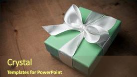  Presentation with luxury - Amazing slides having classic happy birthday - luxury box tied backdrop and a  colored foreground