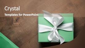  Presentation with luxury - Beautiful slides featuring classic happy birthday - luxury box tied backdrop and a  colored foreground