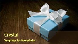  Presentation with blue and white tie dye swirl - PPT layouts having classic happy birthday - luxury box tied background and a  colored foreground