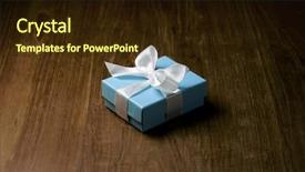  Presentation with luxury - Audience pleasing slide deck consisting of classic happy birthday - luxury box tied backdrop and a  colored foreground