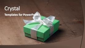  Presentation with luxury - Audience pleasing presentation theme consisting of classic happy birthday - luxury box tied backdrop and a tawny brown colored foreground