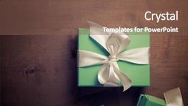  Presentation with blue and white tie dye swirl - Beautiful PPT theme featuring classic happy birthday - luxury boxes tied backdrop and a  colored foreground