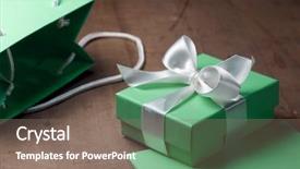  Presentation with blue and white tie dye swirl - Cool new slides with classic happy birthday - luxury boxes tied backdrop and a  colored foreground