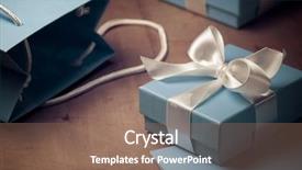  Presentation with blue and white tie dye swirl - Presentation theme consisting of classic happy birthday - luxury boxes tied background and a  colored foreground