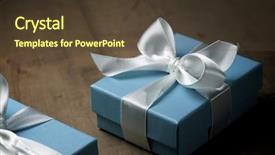  Presentation with luxury - Audience pleasing PPT layouts consisting of classic happy birthday - luxury boxes tied backdrop and a  colored foreground