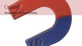  Presentation with magnetism - PPT theme having classic-horseshoe-magnet-red-blue background and a red colored foreground