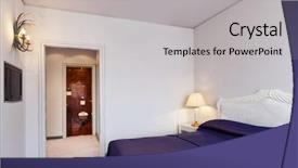  Presentation with room interior design - Cool new presentation theme with classic house - interior luxury apartment comfortable room backdrop and a  colored foreground