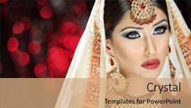  Presentation with classy - Theme consisting of classic indian asian bridal background and a coral colored foreground