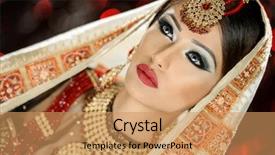  Presentation with classy - PPT layouts featuring classic indian asian bridal background and a coral colored foreground