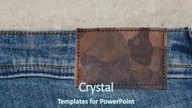  Presentation with brown leather - Audience pleasing slides consisting of classic industrial age - jeans pants with back pocket backdrop and a ocean colored foreground