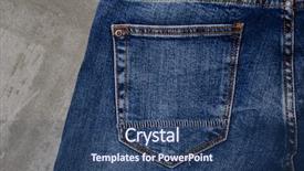  Presentation with welcome back 2020 - Amazing theme having classic industrial age - jeans pants with back pocket backdrop and a ocean colored foreground