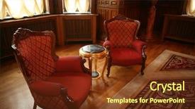  Presentation with classic - Slide deck with classic interior background and a tawny brown colored foreground