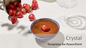  Presentation with tiramisu - PPT layouts consisting of classic-italian-dessert-tiramisu background and a lemonade colored foreground