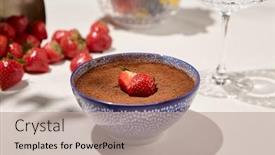  Presentation with coffee cup - Presentation enhanced with classic-italian-dessert-tiramisu background and a mint green colored foreground