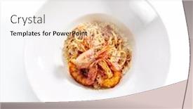  Presentation with pasta restaurant - Theme having classic-italian-linguine-pasta background and a white colored foreground