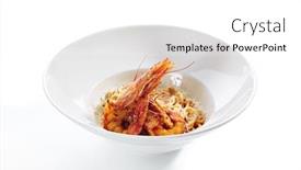  Presentation with pasta restaurant - Colorful PPT theme enhanced with classic-italian-linguine-pasta backdrop and a white colored foreground