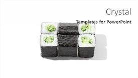  Presentation with japanese style - Presentation enhanced with classic-japanese-sushi-roll background and a  colored foreground