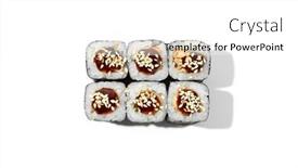  Presentation with japanese style - Slide deck consisting of classic-japanese-sushi-roll background and a  colored foreground