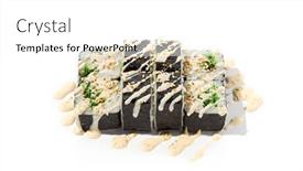  Presentation with japanese style - Presentation theme having classic-japanese-sushi-roll background and a white colored foreground