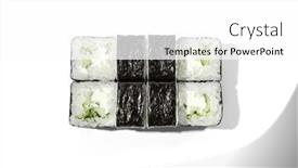  Presentation with japanese style - Presentation theme with classic-japanese-sushi-roll background and a white colored foreground