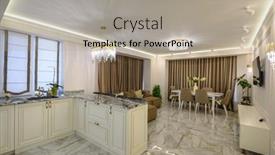  Presentation with dining - Presentation enhanced with classic-kitchen-with-an-island background and a light gray colored foreground