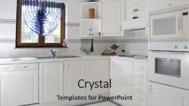  Presentation with tile - Presentation design consisting of classic kitchen with white wood background and a light gray colored foreground