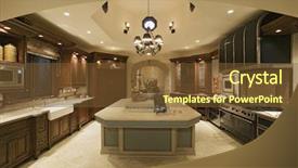  Presentation with classic - Colorful slide deck enhanced with classic kitchen backdrop and a tawny brown colored foreground