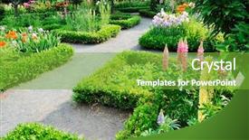  Presentation with classic - Slide set featuring classic landscape design with crushed background and a seafoam green colored foreground