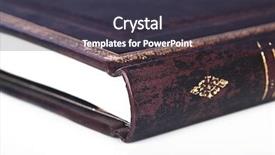  Presentation with classic book - Slides having classic leather binded journal book background and a dark gray colored foreground