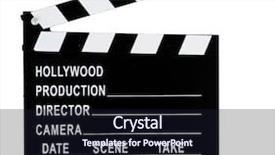  Presentation with industry - Cool new presentation theme with classic movie industry film slate backdrop and a  colored foreground