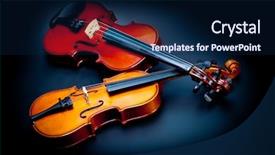  Presentation with music classic - Beautiful presentation featuring classic music violin vintage close up backdrop and a navy blue colored foreground