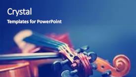  Presentation with music classic - Beautiful presentation theme featuring classic music violin vintage close backdrop and a ocean colored foreground