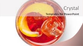  Presentation with classic - Slide deck enhanced with classic-negroni-cocktail-isolated background and a light gray colored foreground