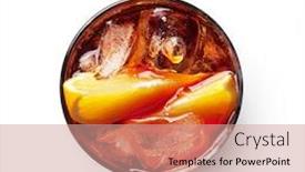  Presentation with cocktail - PPT theme consisting of classic-negroni-cocktail-with-orange background and a coral colored foreground