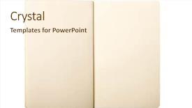  Presentation with classic book - Presentation theme featuring classic note book isolated background and a cream colored foreground