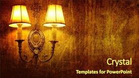  Presentation with old house - Slide deck enhanced with classic old house - grunge wall lamp background and a tawny brown colored foreground