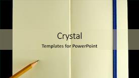  Presentation with classic book - PPT theme enhanced with classic opened moleskine note book background and a soft green colored foreground